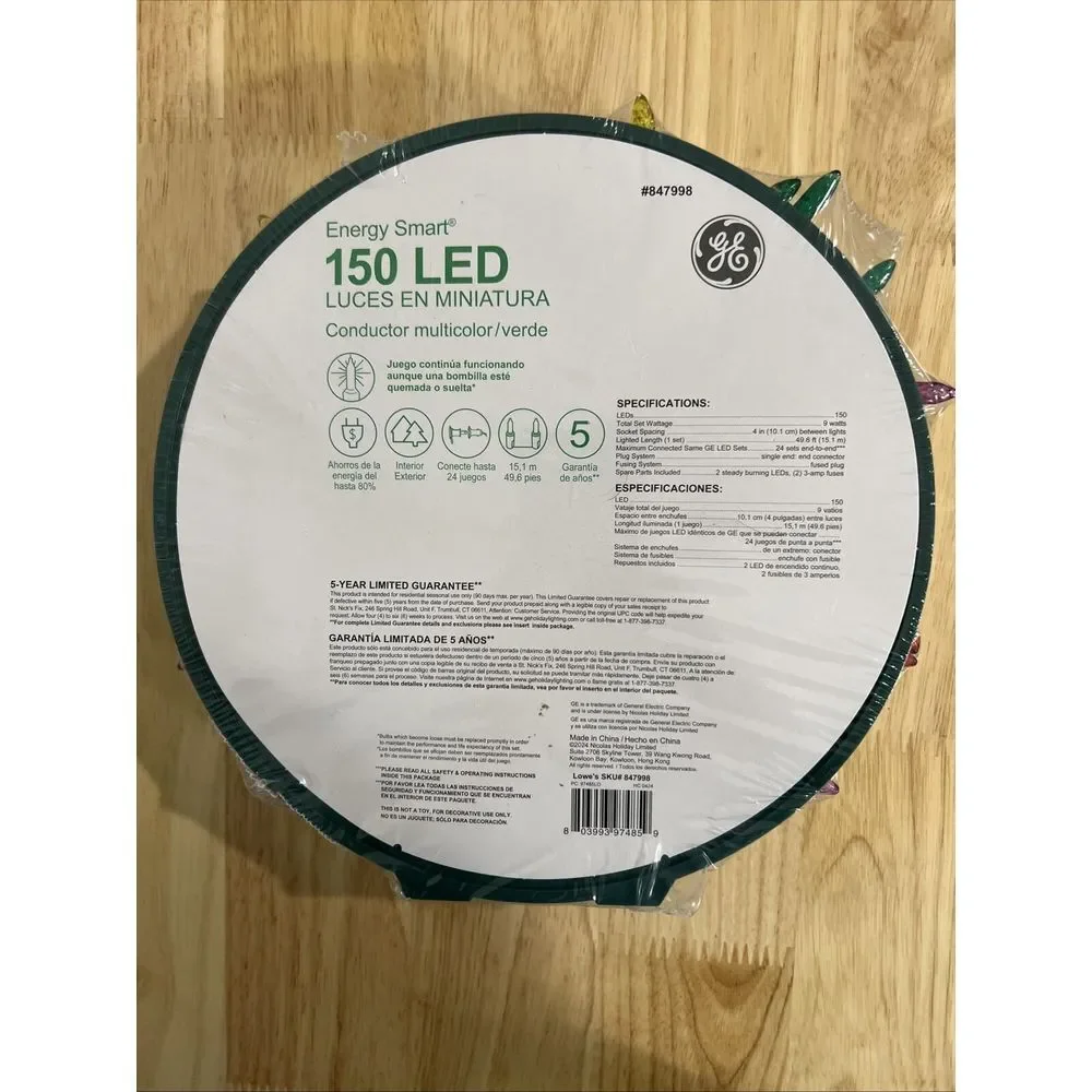 GE Energy Smart‎ 150 Ct 49.6 ft Multicolor MIniature LED Christmas String Lights